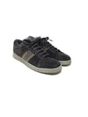 Brunello Cucinelli Suede Monili Striped Fur Trim Sneakers