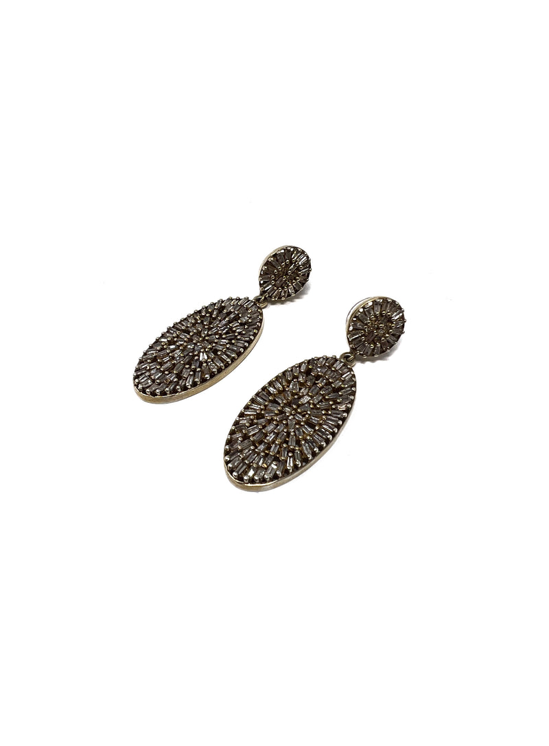 Gelines Chapa Baguette Diamond 14K Gold Post Drop Earrings