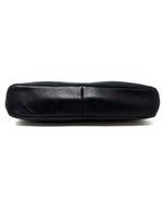 Prada Black Nappa Leather Ruched Trim Clutch