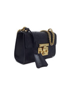 Gucci Black SM 
Padlock
 Guccissima Shoulder Bag