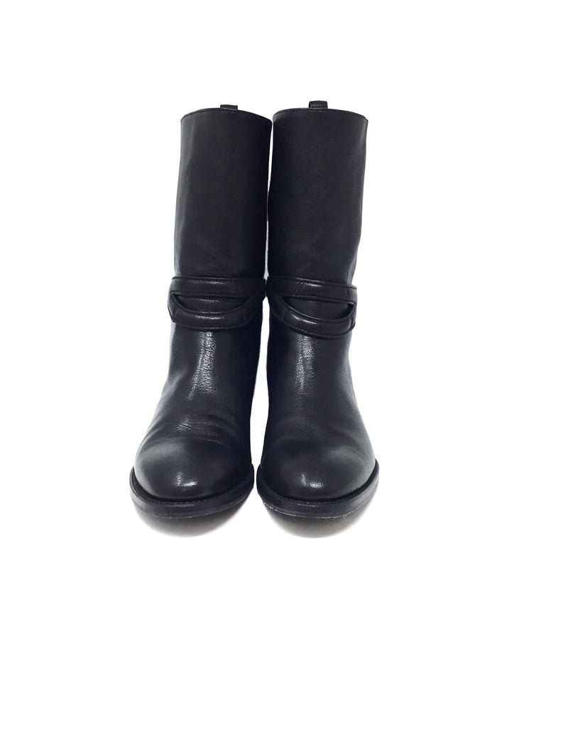 YSL W Shoe Size 38 WB! 
Chyc
 Buckle Leather Boot