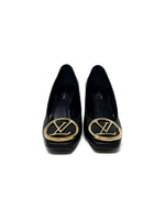 Louis Vuitton W Shoe Size 36 
17 Medallion Logo Block Heel Pumps