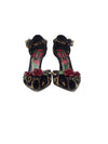 Dolce 
Gabbana Size 37 WB! Velvet Embellished Leopard Print Pumps