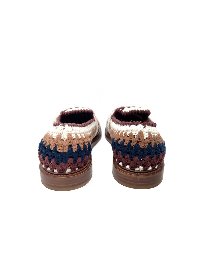 Chloe Brown Multi WB! 
Kayla
 Crochet Knit Loafers