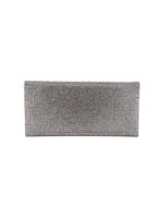 Judith Leiber Silver Envelope Crystal Convertible Clutch