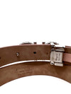 Ferragamo Size 75 Blush 
Gancini
 Crystal Logo Calfskin Belt