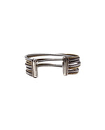 David Yurman Three Row SS 18K Gold Rope Cuff