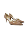 Jimmy Choo Size 38.5 
Aurelie
 Patent Pointed Pearl Embellished Heel