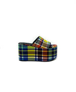 Simon Miller Rainbow Plaid Platform Mule