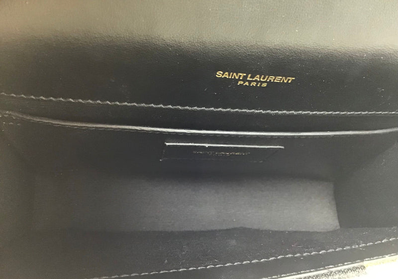 Saint Laurent 
Kate
 Logo Metallic Striped SM Crossbody Bag