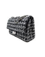 Chanel Black/White/Silver
19P Reissue 2.55 Tweed Resin 226 Double Flap Bag