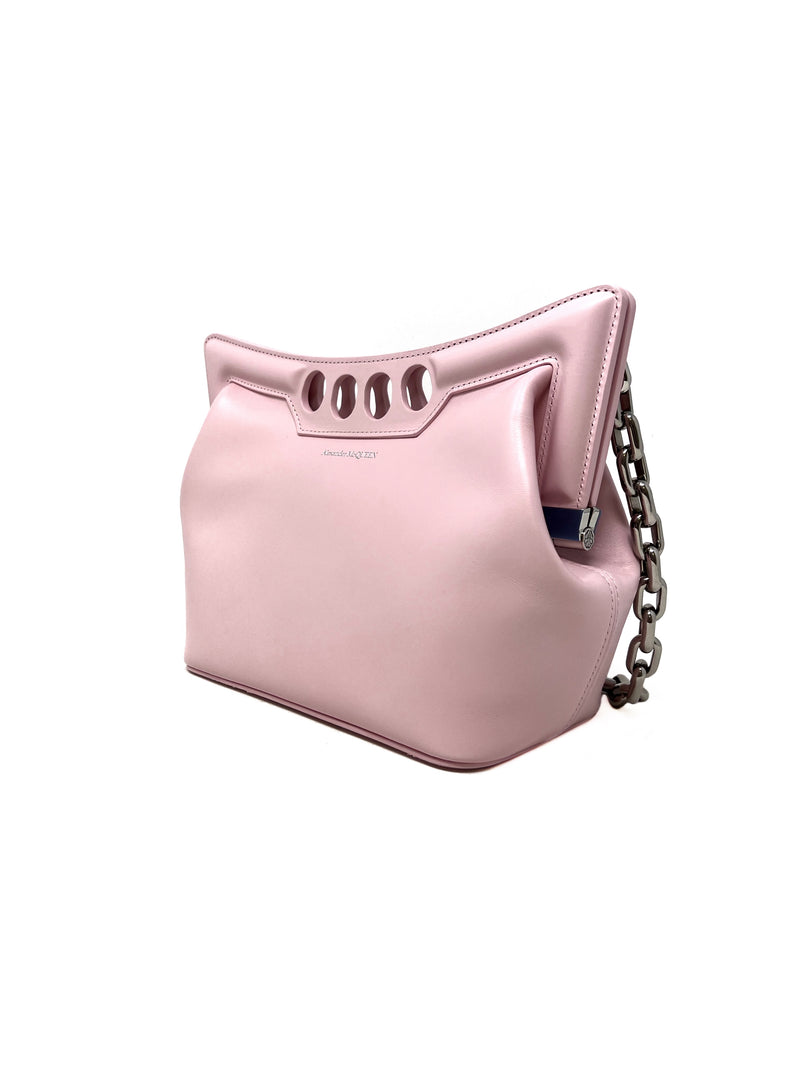 Alexander McQueen Pink NWB! 
The Small Peak
 Knuckle Duster Chain Shoulder Bag