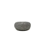 White gold micro pave dome ring