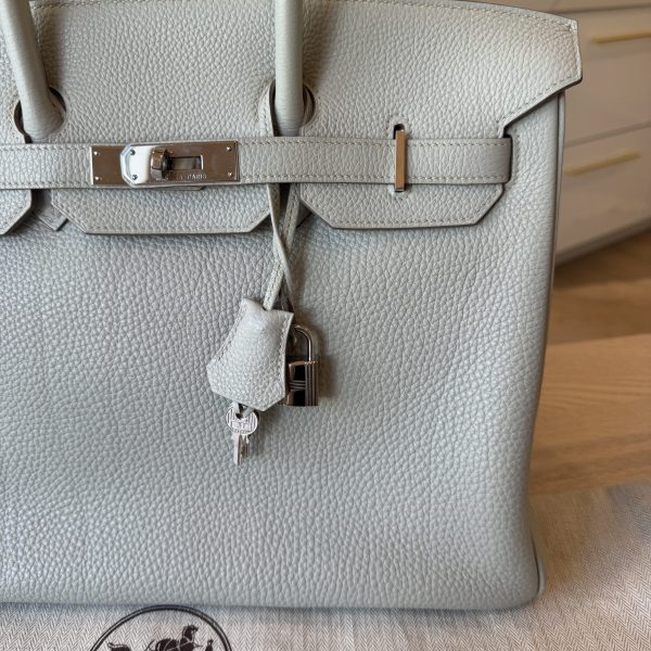 Hermes Togo Birkin 35 Gris Perle Silver Hardware