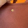Hermes Taurillon Clemence Maxi Quadrille Evelyne TPM Cuivre