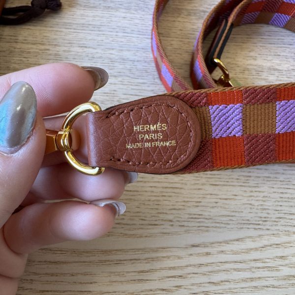 Hermes Taurillon Clemence Maxi Quadrille Evelyne TPM Cuivre
