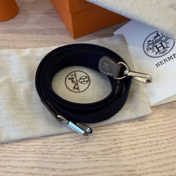 Hermes Taurillon Clemence Amazone Evelyne TPM Etoupe Bleu Indigo with Hermes Twilly