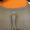 Hermes Taurillon Clemence Amazone Evelyne TPM Etoupe Bleu Indigo with Hermes Twilly