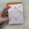 Hermes Chevre Mysore Calvi Card Case Rose Pale