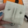 Hermes Gold Lacquered Mini Pop H Earrings Marron Glacé