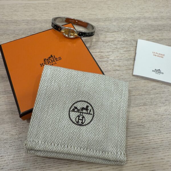 Hermes Mini Clic Chaine dAncre bracelet Size PM Black Solace