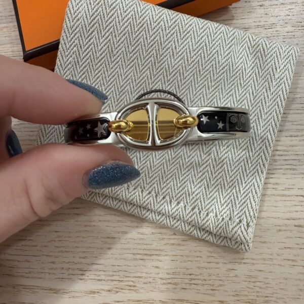 Hermes Mini Clic Chaine dAncre bracelet Size PM Black Solace