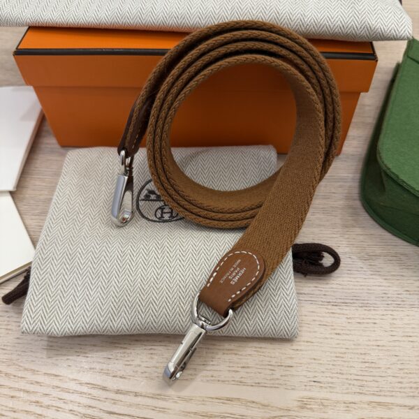 Hermes Taurillon Clemence Evelyne TPM Gold with Silver Hardware