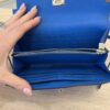 Hermes Chevre Mysore Kelly Longue Wallet Bleu Hydra