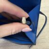 Hermes Chevre Mysore Kelly Longue Wallet Bleu Hydra