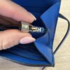 Hermes Chevre Mysore Kelly Longue Wallet Bleu Hydra