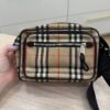 Burberry Vintage Check Calfskin Small Camera Bag Archive Beige