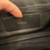 Versace Tag Mini Flap Leather Shoulder Bag Black