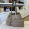Christian Dior Large Dior Toujours Bag Camel Macrocannage Calfskin