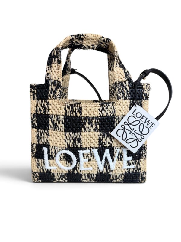 Loewe Paulas Ibiza Logo Convertible Tote Raffia Mini