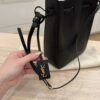 Saint Laurent (YSL) Black Leather Bucket Bag With Cassandre Charm