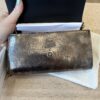 CHRISTIAN LOUBOUTIN Loubi54 Embossed Metallic Leather Wallet On Chain