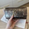 CHRISTIAN LOUBOUTIN Loubi54 Embossed Metallic Leather Wallet On Chain