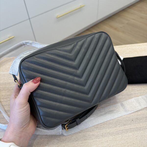 Saint Laurent (YSL) Calfskin Monogram Lou Camera Storm Gold Hardware