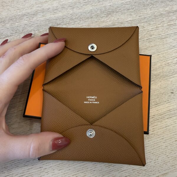 Hermes Epsom Calvi Card Gold