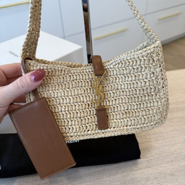 Saint Laurent (YSL) Le 5 à 7 Mini Raffia Shoulder Bag