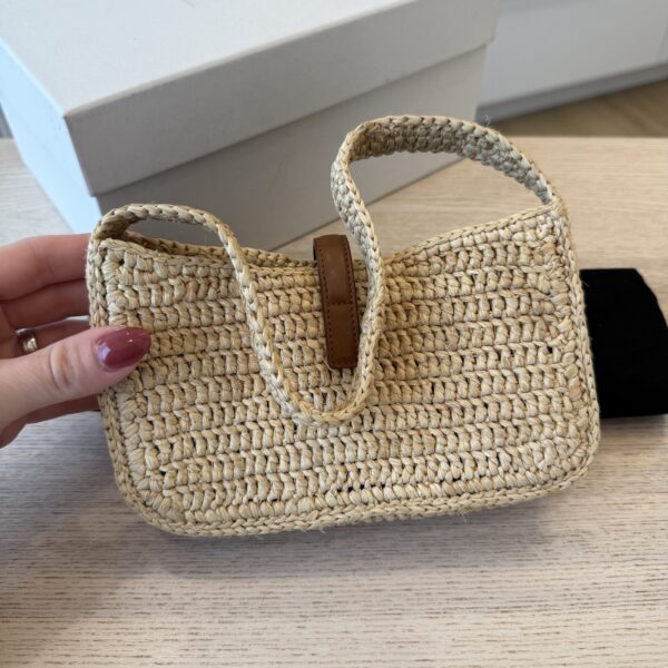 Saint Laurent (YSL) Le 5 à 7 Mini Raffia Shoulder Bag