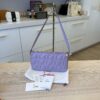 Christian Louboutin Calfskin Embossed Loubila Shoulder Bag Lilac