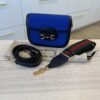 Gucci Casy Wool Azalea Calfskin Mini Horsebit 1955 Shoulder Bag Blue China