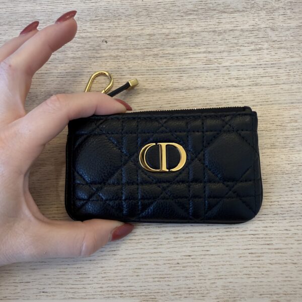 Christian Dior Caro Myrte Zipped Key Case Black