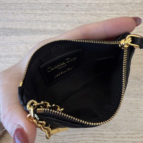 Christian Dior Caro Myrte Zipped Key Case Black