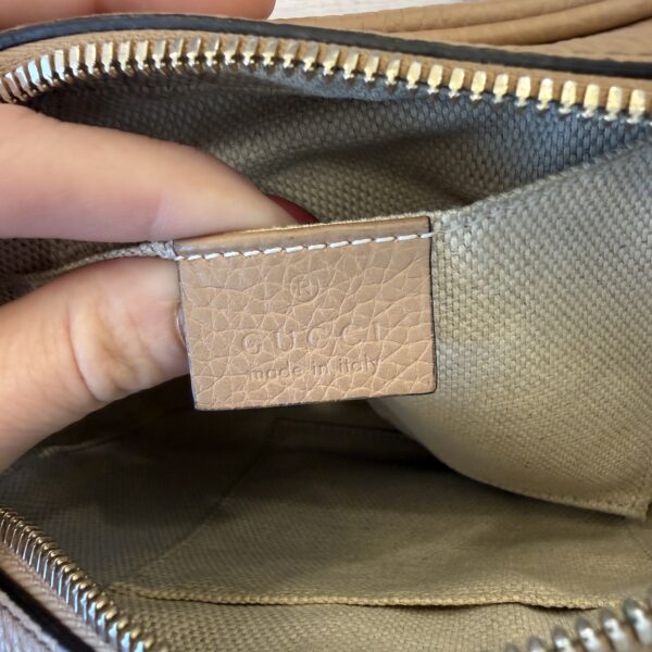 Gucci Calfskin Small Soho Disco Bag Beige