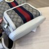 Gucci GG Supreme Monogram Calfskin Web Small Ophidia Day Backpack Beige Ebony New Acero
