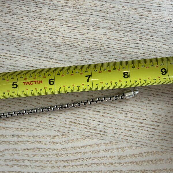 Tateossian London Pop Sleek Box Chain Bracelet Rhodium Plated Silver Men's