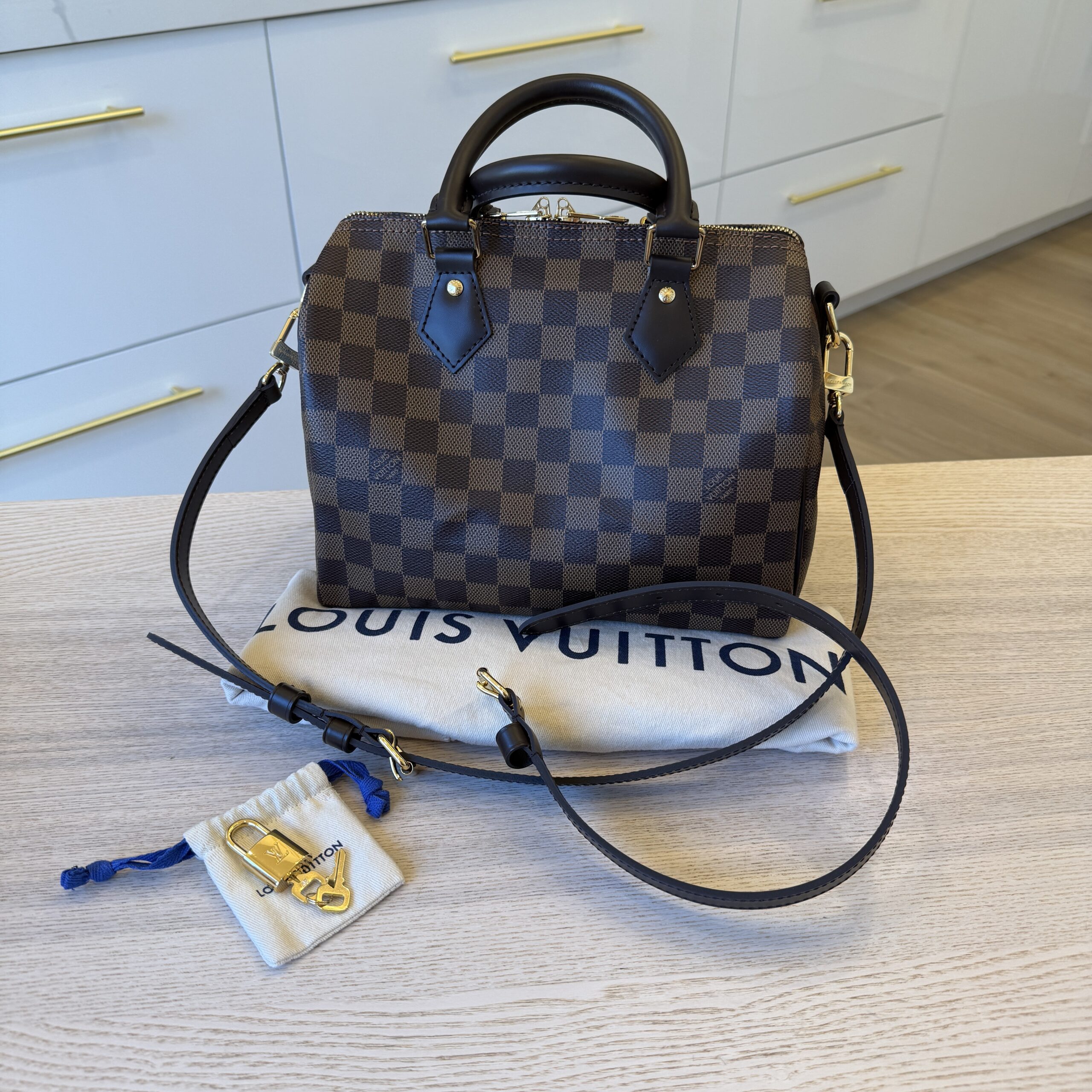 Louis Vuitton Damier Ebene Speedy 25 Bandouliere NM