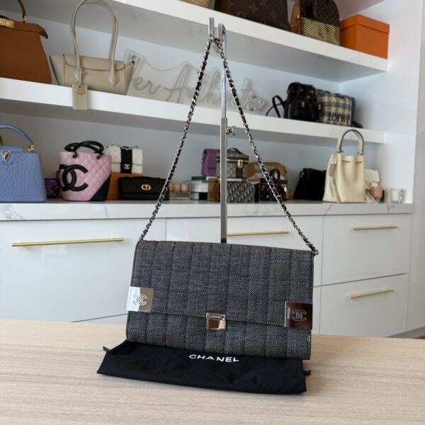 Chanel CC Choco Bar Denim Chain Flap